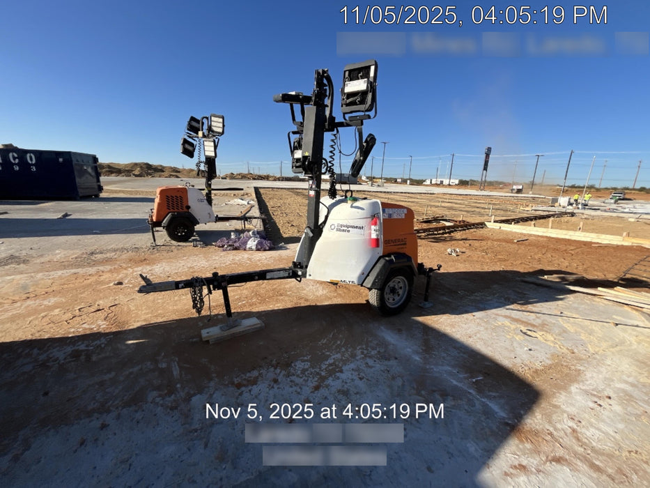 2024 Generac MLT2 Diesel, Flex Switch 120V Input, Powerzone Controller, 
(4) 320W LED Lights, 4kW Generator, 39.9 Gal Fuel Tank, 2" Ball, T3