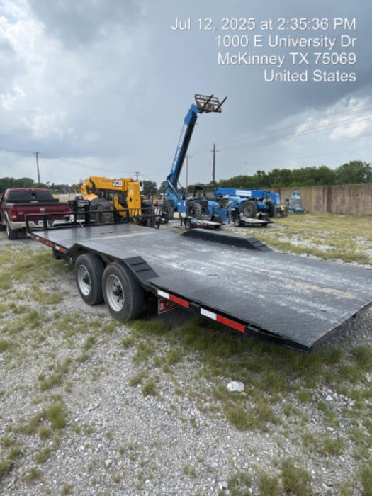2024 TEXAS PRIDE TRAILERS 21' Lowboy Gravity Tilt Bed 14K Bumper Pull Trailer