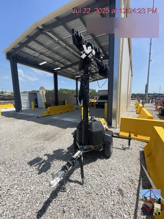 2022 Allmand NLV3GR (4) LED Light Fixture 350W, 23' Vertical Mast, 3kW Prime, Towable, ES Decals, T3