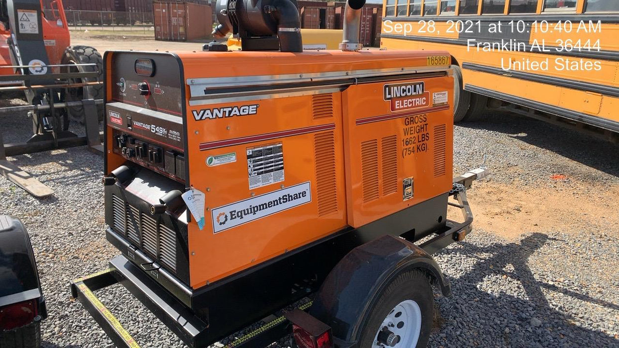 2021 Lincoln Electric Vantage 549X Ready Pak 3, ORANGE (includes trailer, cable rack, fender light kit)
