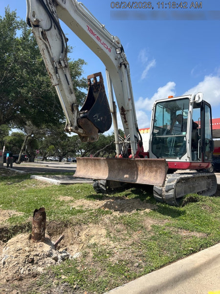 2019 Takeuchi TB290 Cab/Heat/AC w/Rubber Tracks, Auxiliary Hydraulics, Dozer Blade, Manual QC, 18/24/36" Buckets, Hydraulic Thumb Installed