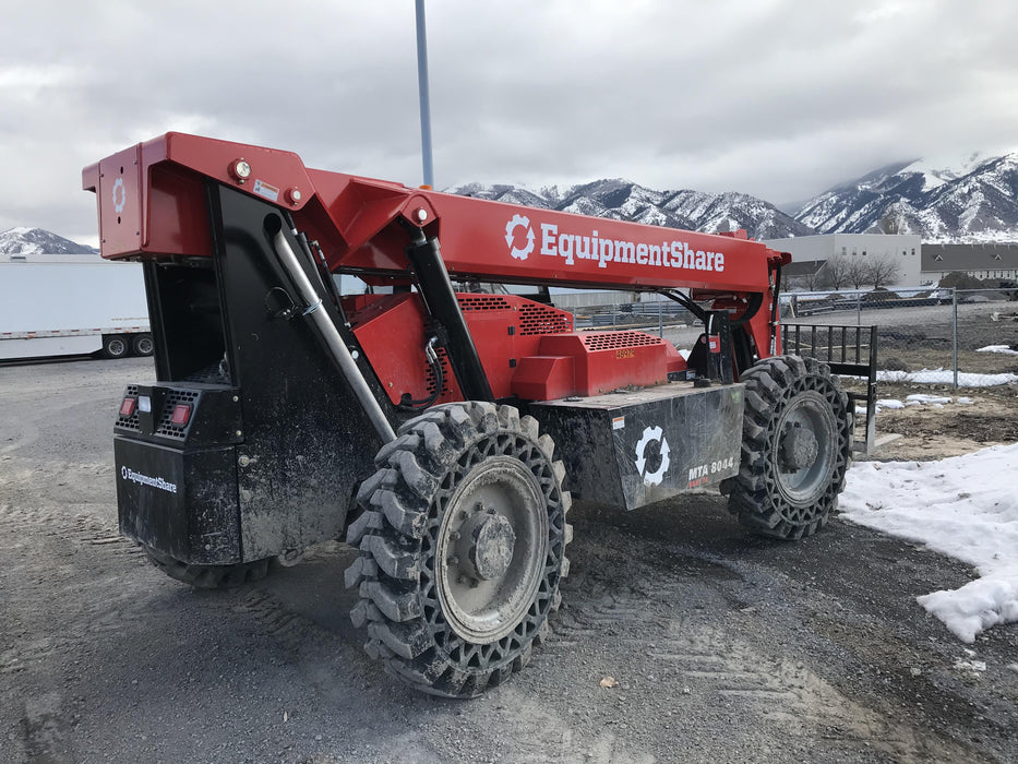 2020 Manitou MTA8044 74hp T4F, Cab/Heat/Air, Cab and Boom LED work lights, Auxiliary Hydraulics, Solid Tires, Amber strobe, Lift Hook w/66" Carriage, 60" Forks