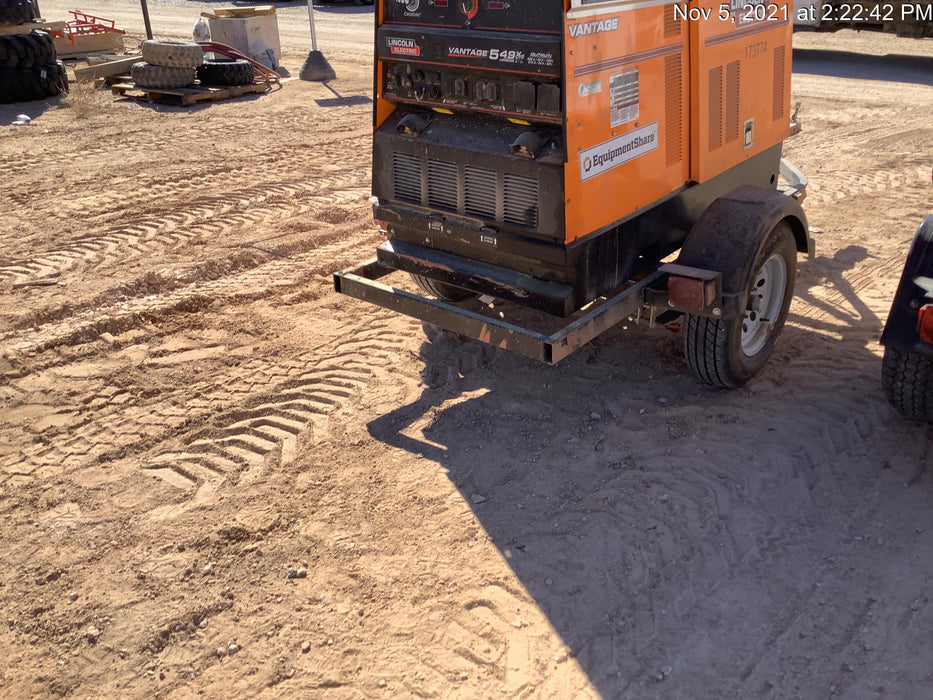 2021 Lincoln Electric Vantage 549X Ready Pak 3, ORANGE (includes trailer, cable rack, fender light kit)