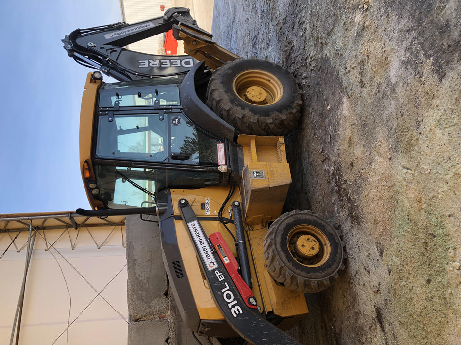 2020 John Deere 310LEP Cab/Heat/Air, 4WD, Standard Stick, Pilot Controls, 2 Way Hydraulics, TAG Manual QC