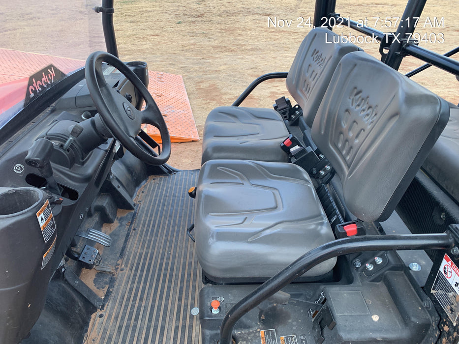 2020 Kubota RTV-X1140W-H Canopy, 4-Seater, Diesel, Windshield Acrylic Clear, LED Strobe, Backup Alarm
