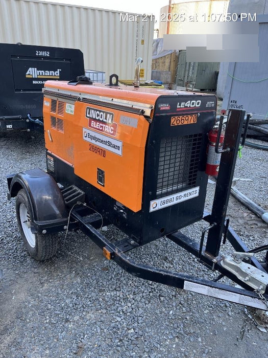 2022 Lincoln Electric LE400 Kubota V1505, Trlr, Cable Rack, Light Kit, ES Decals, T3