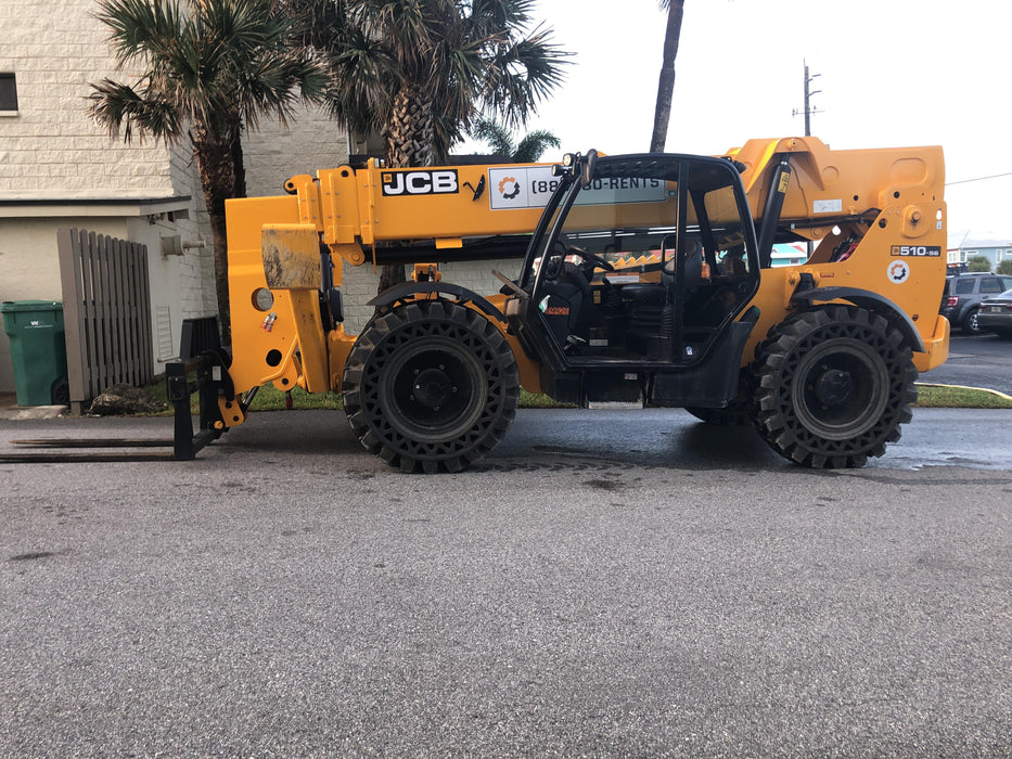 2020 JCB 510-56 Canopy, Solid Tires, Work Lights, Beacon, Aux Hydraulics, Back up Alarm, Lifting Eye, ES Decals