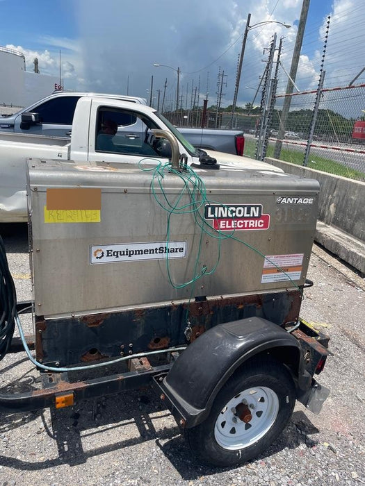 2019 Lincoln Electric Vantage 322 Welder Ready-Pak 3, Two wheel trailer, Fender and Light kit, Cable Rack