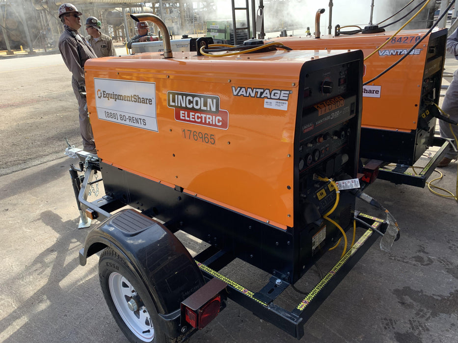 2021 Lincoln Electric Vantage 322 Vantage 322 Ready Pak 3 w/ Decals, ORANGE (includes trailer, cable rack, fender light kit) NO Telematics