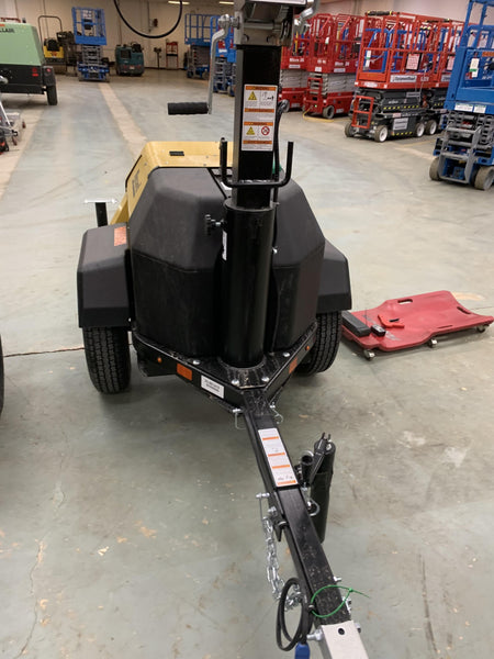2022 Allmand NLV3GR (4) LED Light Fixture 350W, 23' Vertical Mast, 3kW Prime, Towable, Deep Sea L401, Leveling Jacks, Yanmar T4F 5.8hp
