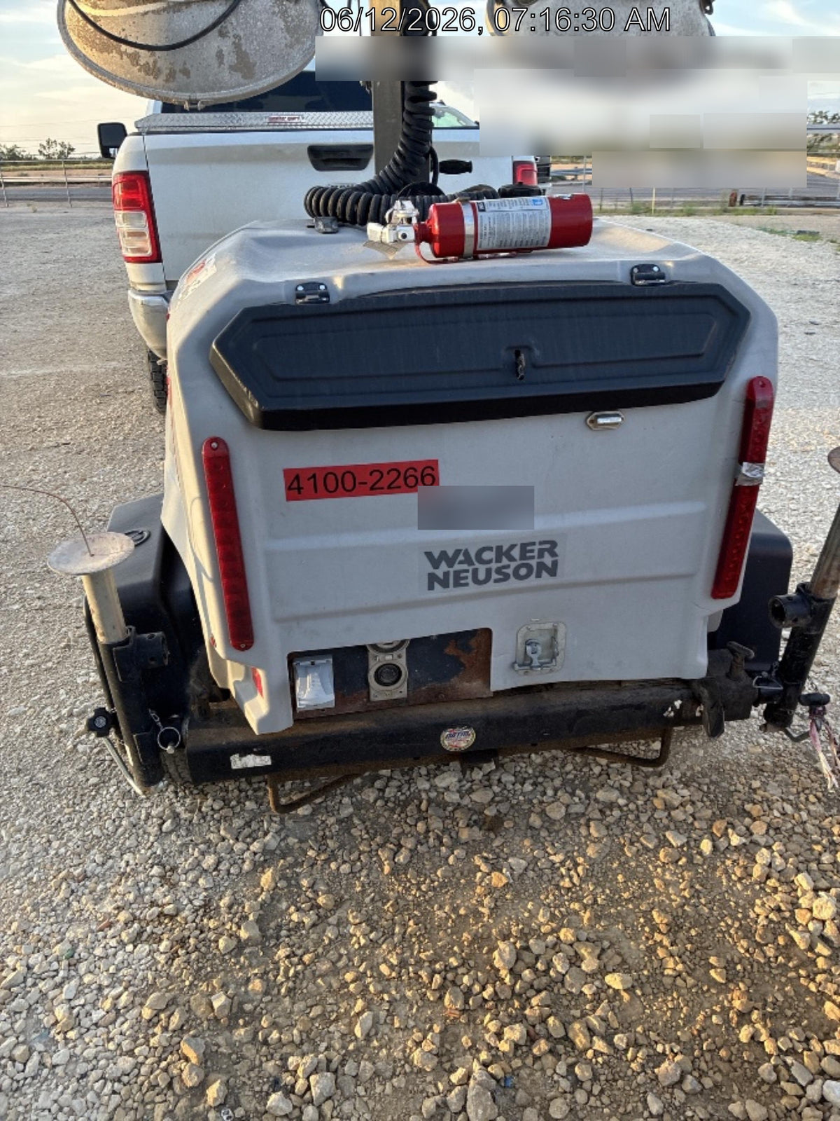2019 Wacker Neuson LTV6L-MH Wacker Neuson LTV6L Mobile Light Tower w/Fuel Level Sensor Installed