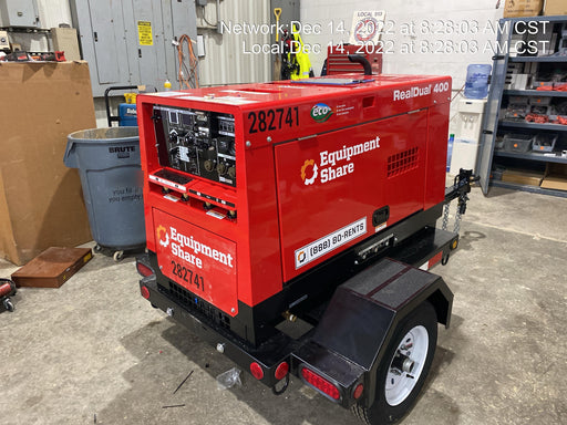 2022 Shindaiwa DGW400MDL Kubota D902 Engine, 23 HP, Dual Op Welder, Wire, Arc, Droop Stick, Tig, and CC Stick Functionality, Simulphase, 3 Phase and 1 Phase Gen Output, Single Axle NB Trlr, Slr Trckl Chrg 12V 12W, Fire Ext