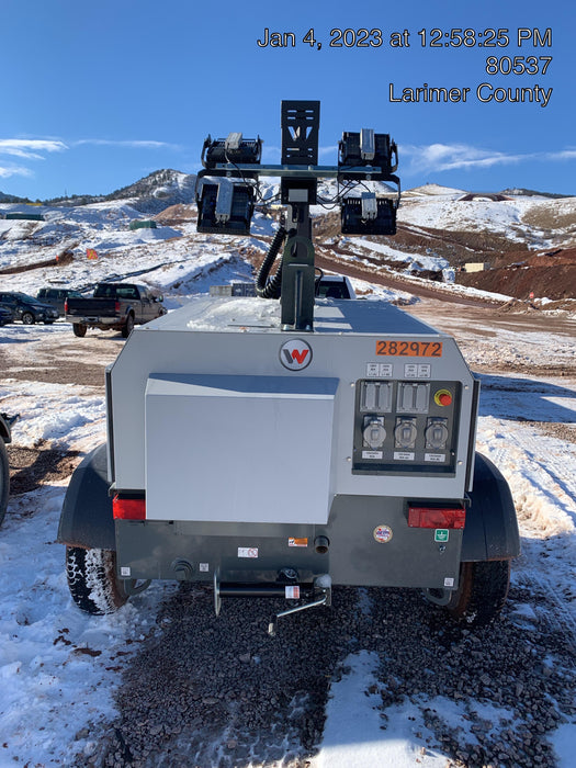 2022 Wacker Neuson LTW20Z1 Isuzu Dsl. Engine, 23' Mast, (4) 300W LED Lights, CWK, Programmable Dawn to Dusk, 360 Deg. Rotation, 57 Gal. Tank, Trailer Mounted