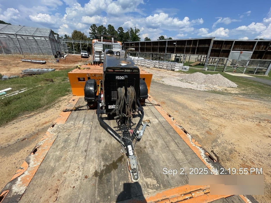 2019 Lincoln Electric Vantage 322 Welder Ready-Pak 3, Two wheel trailer, Fender and Light kit, Cable Rack