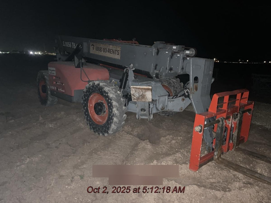 2018 Skyjack SJ1056 TH Skyjack 1056 TH Telehandler w/Open ROPS, Work Lights/Beacon, Solid Tires, 60" Carriage and Forks