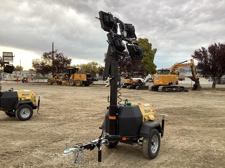 2022 Allmand NLV3GR (4) LED Light Fixture 350W, 23' Vertical Mast, 3kW Prime, Towable, ES Decals, T3