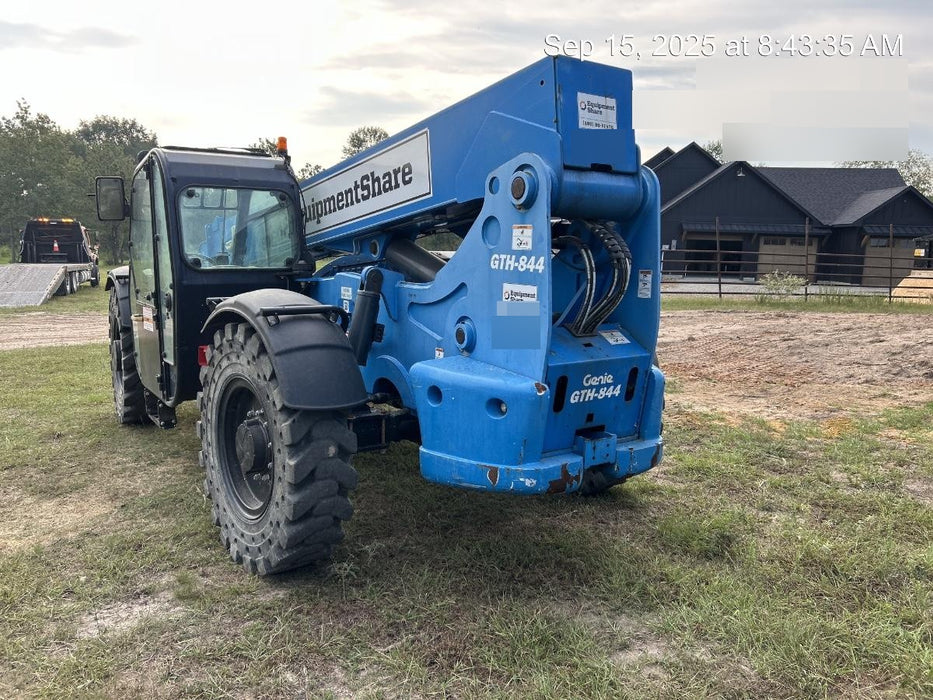 2019 Genie GTH-844 Cab/Heat/AC, Solid RT Tires, LED Work Lights, Beacon 60" QA Carriage, 48" Forks