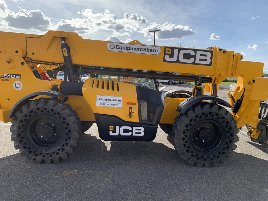 2020 JCB 510-56 Canopy, Solid Tires, Work Lights, Beacon, Aux Hydraulics, Back up Alarm, Lifting Eye, ES Decals