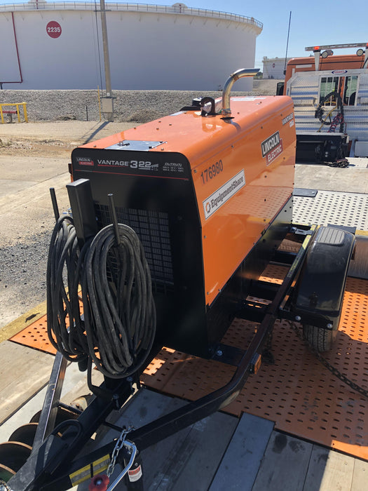 2021 Lincoln Electric Vantage 322 Vantage 322 Ready Pak 3 w/ Decals, ORANGE (includes trailer, cable rack, fender light kit) NO Telematics