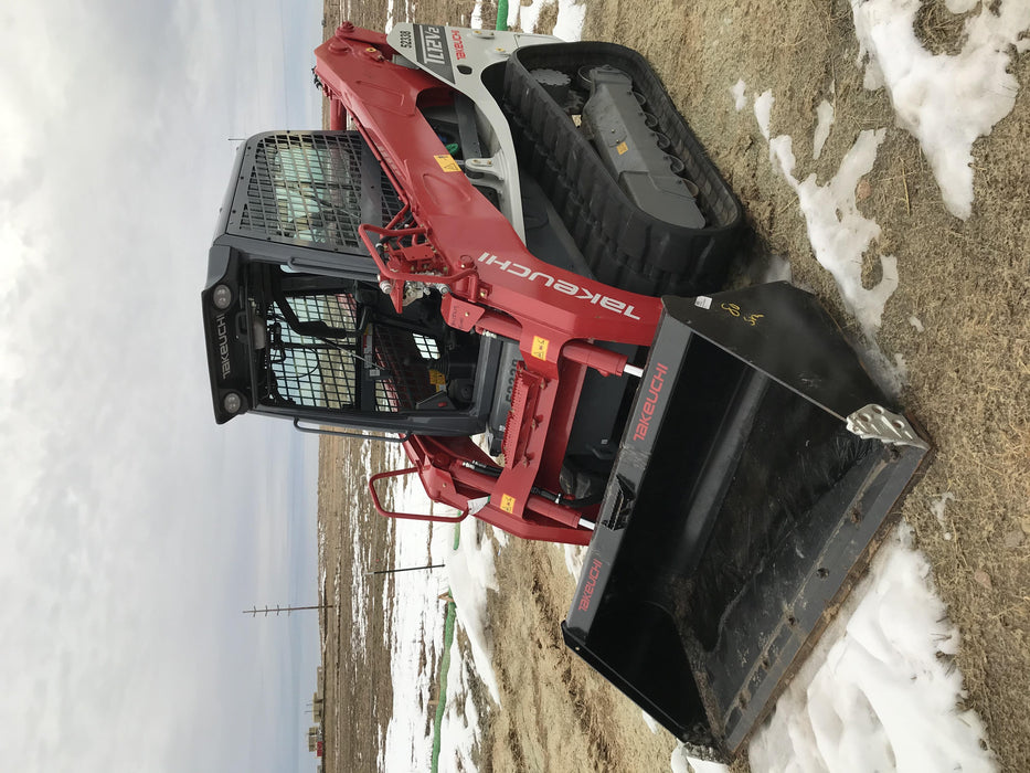 2019 Takeuchi TL12V2C ROPS/FOPS Cab, Heat/AC, Defroster, Rubber Tracks, Back-up Alarm, Front & Rear Working Lights, Auxiliary Hydraulics, Two-Speed Travel, Electronic Monitoring System, Hydraulic Universal Quick Hitch w/80" HD Smooth Dirt Bucket with Bolt-on Edge, 24.0 cu ft. Capacity
