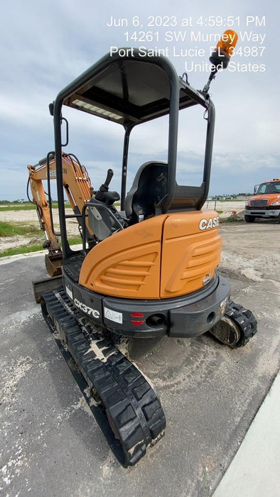 2018 Case CX37C ROPS, LONG ARM, RUBBER TRACKS, AUX HYD