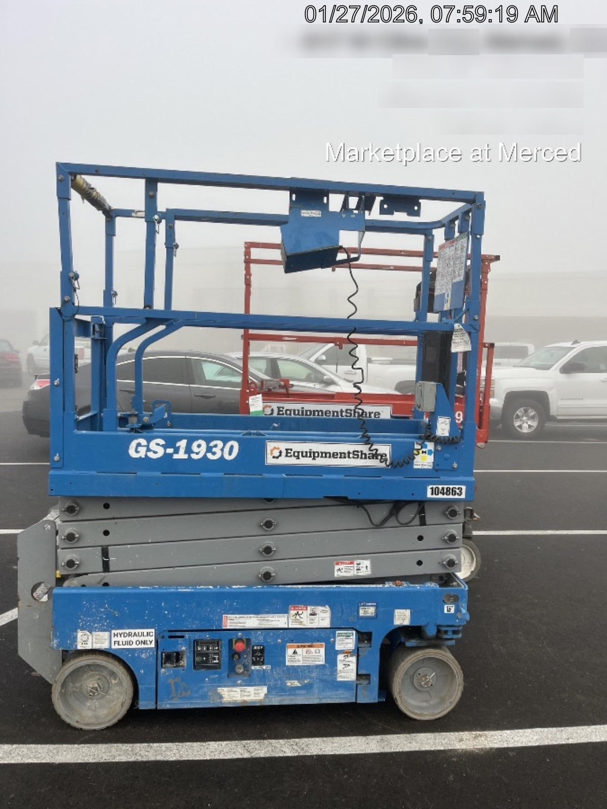 2020 Genie GS-1930 Solid Non Marking Tires, Beacon, Folding rails with half height swing gate, 800W Inverter