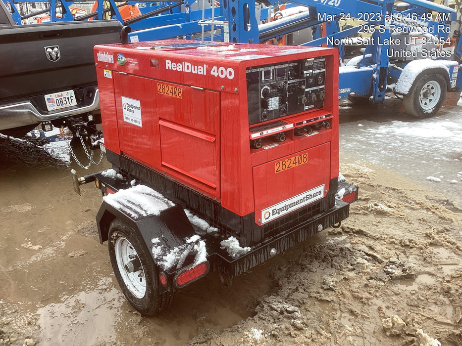 2022 Shindaiwa DGW400MDL Kubota D902 Engine, 23 HP, Dual Op Welder, Wire, Arc, Droop Stick, Tig, and CC Stick Functionality, Simulphase, 3 Phase and 1 Phase Gen Output, Single Axle NB Trlr, Slr Trckl Chrg 12V 12W, Fire Ext