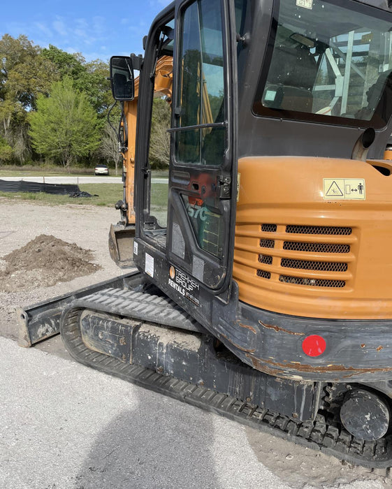 2018 Case CX57C CLOSED CAB A/C, LONG ARM, RUBBER TRACKS, AUX HYD