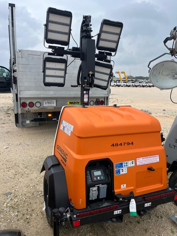 2025 Generac MLT6SMDS Diesel, Mitsubishi / Final Tier 4 Engine, 10.5 HP @ 1800 RPM, (4) 320W G4 LED's, Brushless Excitation, Capacitor Regulated, Vertical Mast, Manual Winch, 5kW Export Power, Power Zone Auto Light Controller