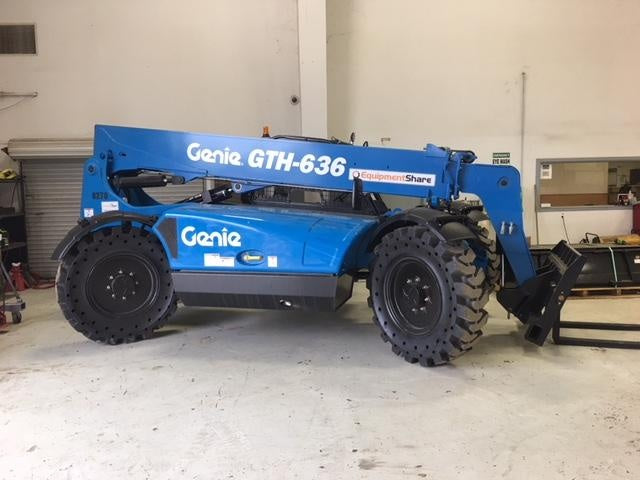 2018 Genie GTH-636 Genie GTH-636 w/Open ROPS, Solid Tires, Work Light/Beacon, 48" Carriage and Forks