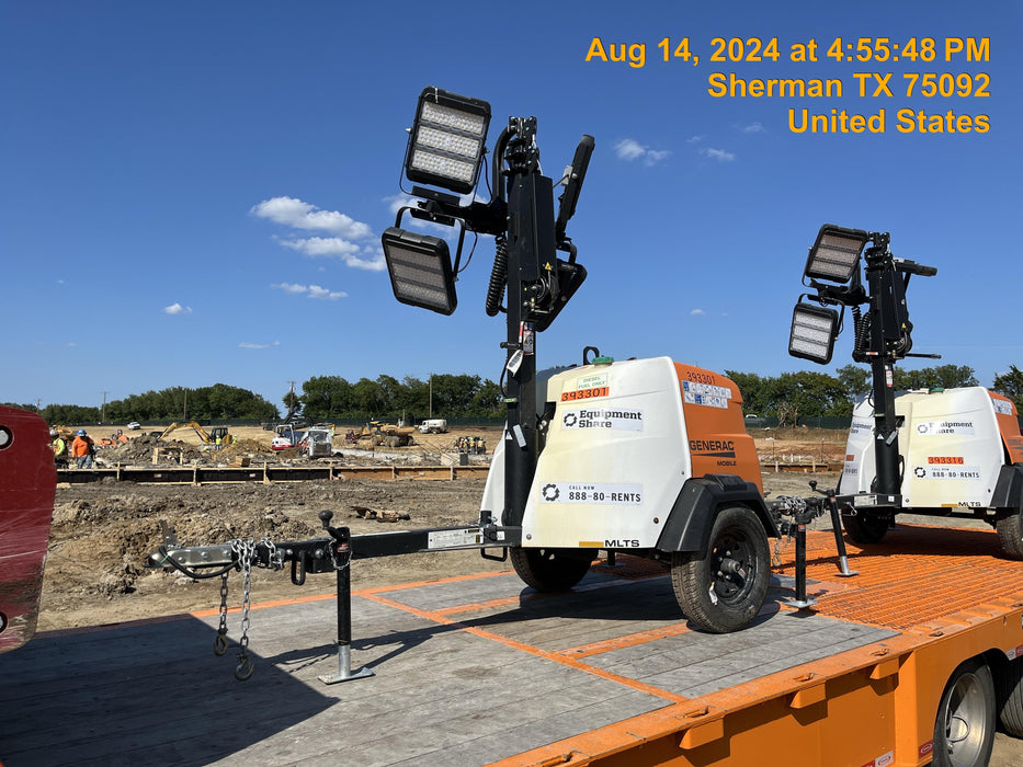 2024 Generac MLT2 Diesel, Flex Switch 120V Input, Powerzone Controller, 
(4) 320W LED Lights, 4kW Generator, 39.9 Gal Fuel Tank, 2" Ball, T3