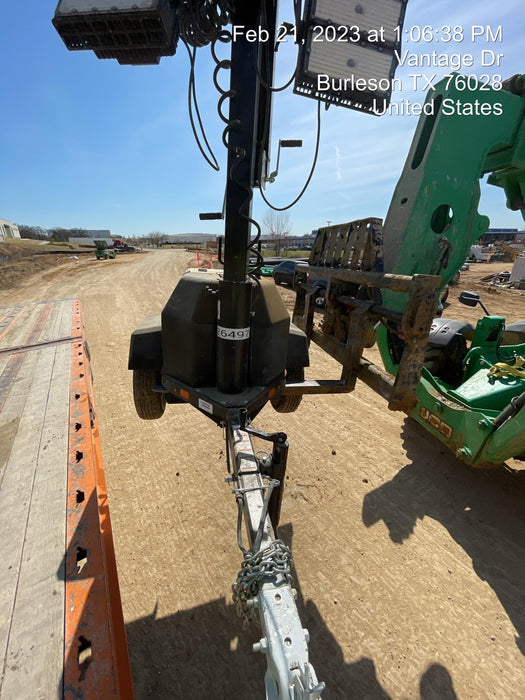 2022 Allmand NLV3GR (4) LED Light Fixture 350W, 23' Vertical Mast, 3kW Prime, Towable, ES Decals, T3