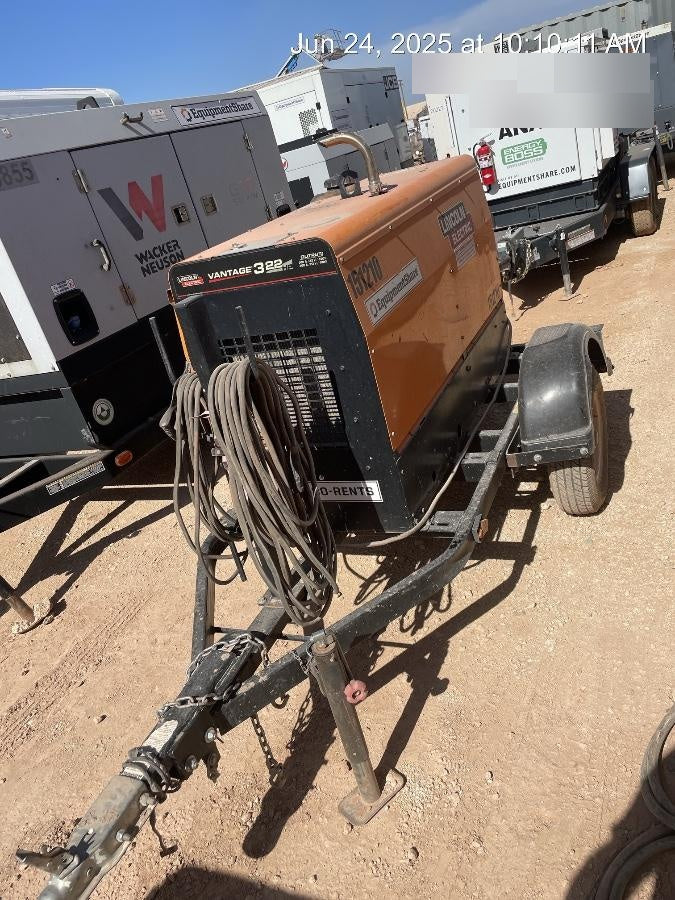 2021 Lincoln Electric Vantage 322 Vantage 322 Ready Pak 3 w/ Telematics & Decals, ORANGE (includes trailer, cable rack, fender light kit)