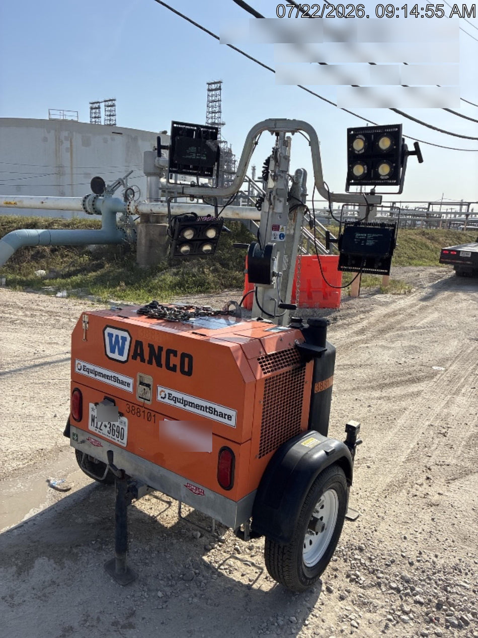 2024 Wanco WLTT-4MM4K Diesel, Deep Sea Controller, Shore Power Plug, Auto Start, (4) 350W LED Floodlights, 4kW Generator, 60 Gal Fuel Tank, 2" Ball, T3