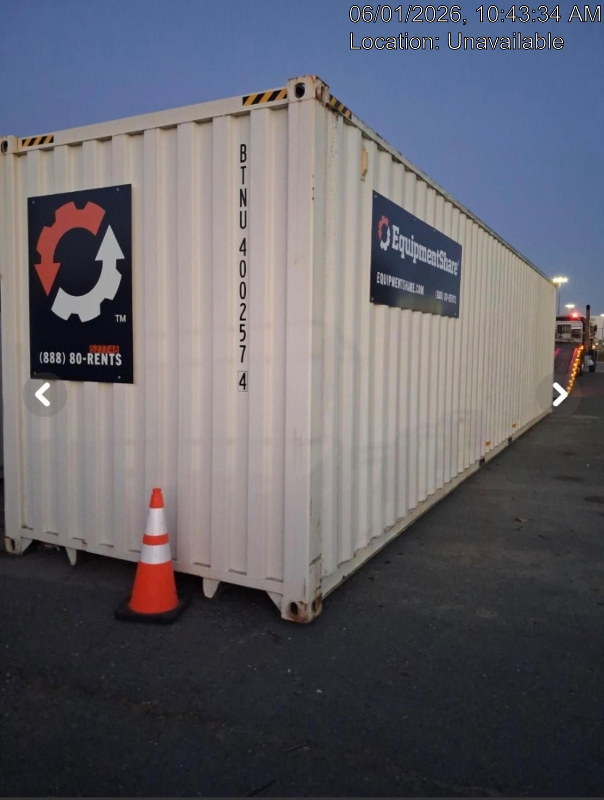 2025 CONEX Storage Container 8'x8'x40'