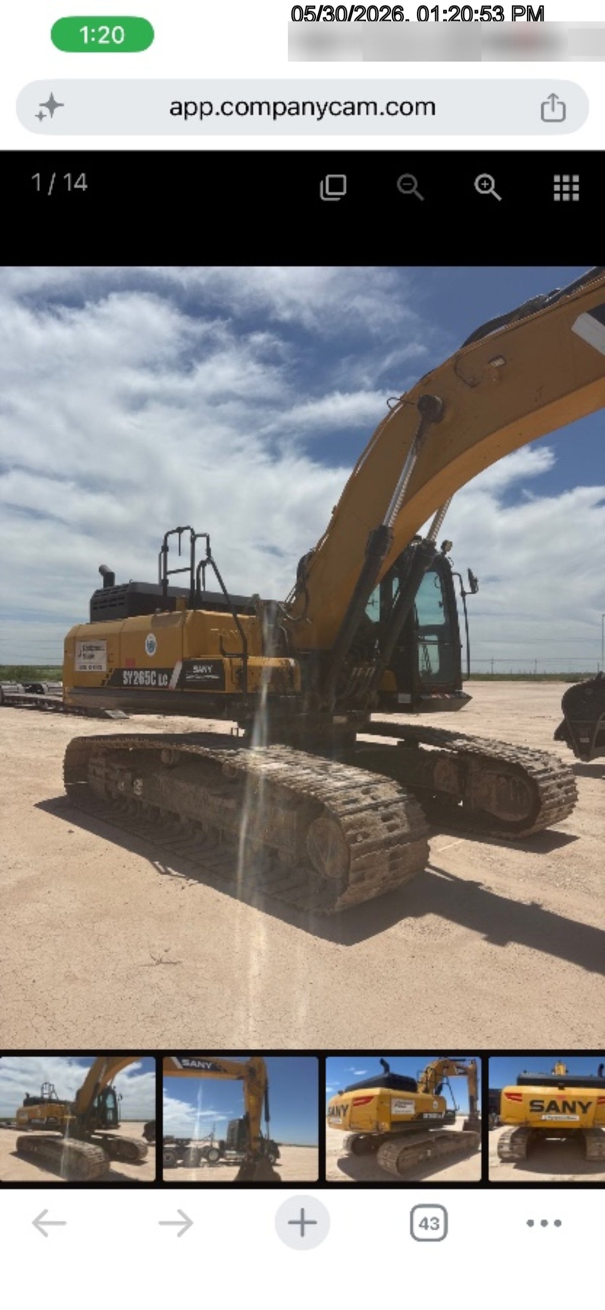 2019 SANY SY265C LC
