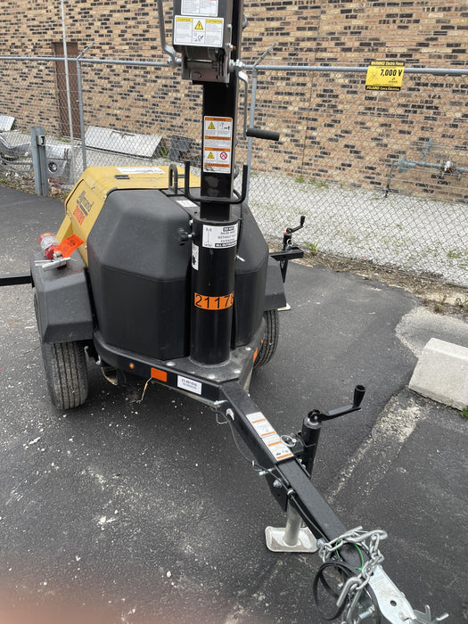 2022 Allmand NLV3GR (4) LED Light Fixture 350W, 23' Vertical Mast, 3kW Prime, Towable, Deep Sea L401, Leveling Jacks, Yanmar T4F 5.8hp