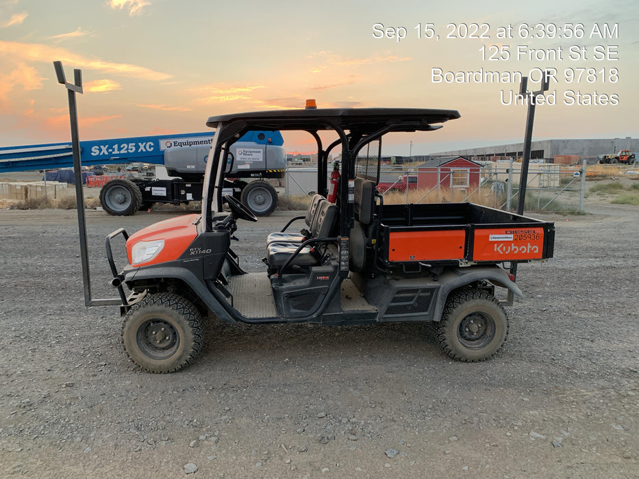 2022 Kubota RTV-X1140W-H Plastic Canopy, Windshield Acrylic Clear, LED Strobe Light, Wire Harness Kit, Back up Alarm