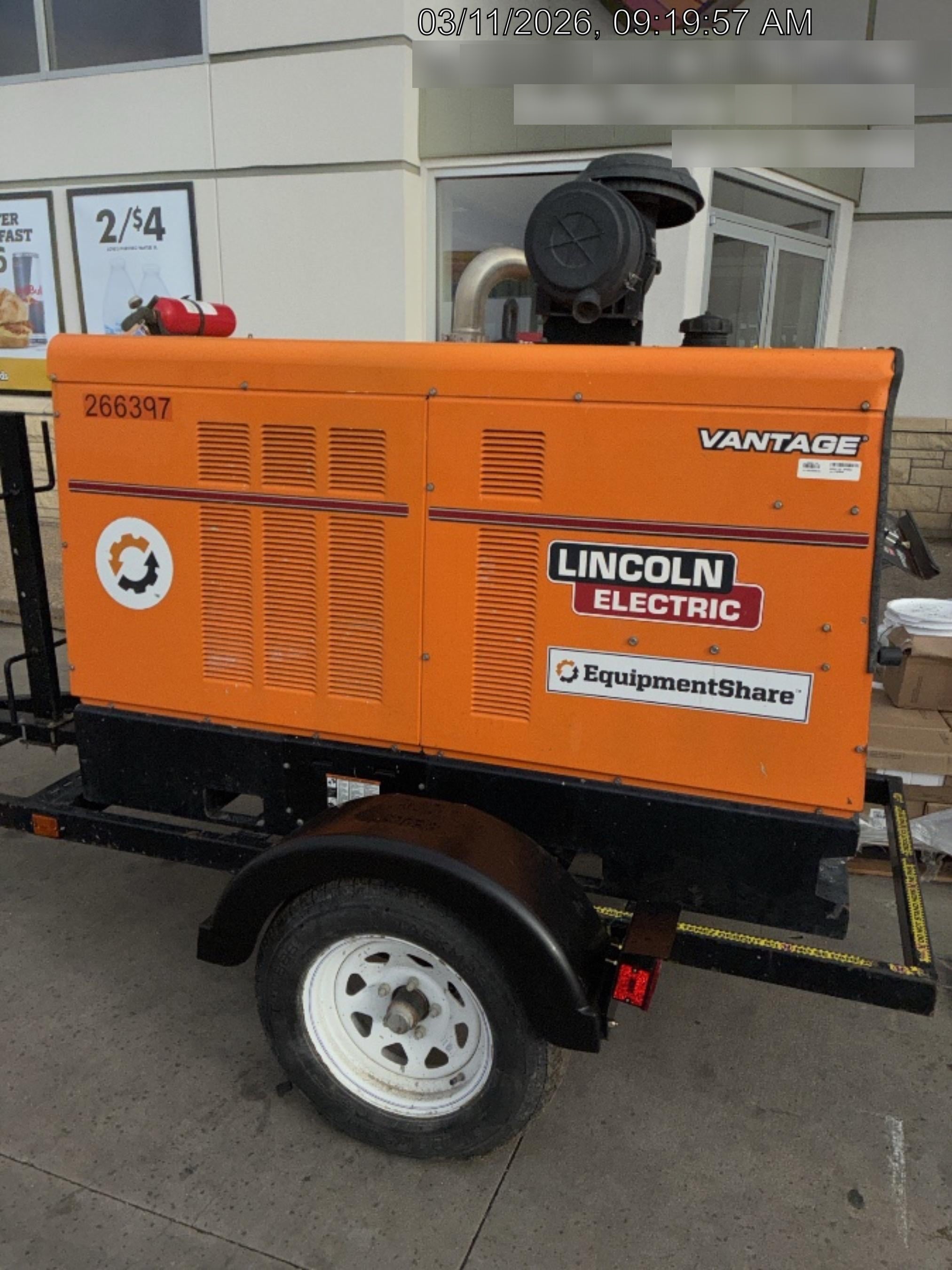 2022 Lincoln Electric Vantage 549X Crosslink Technology, Trailer Mounted, ES Decals, T3