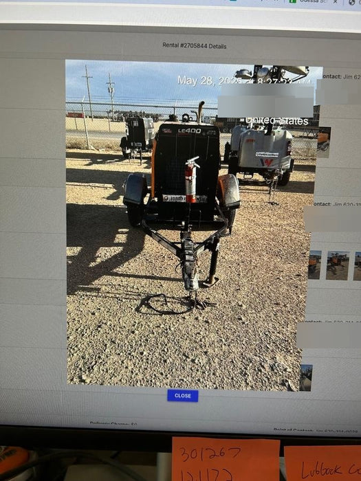 2022 Lincoln Electric LE400 Kubota V1505, Trlr, Cable Rack, Light Kit, ES Decals, T3