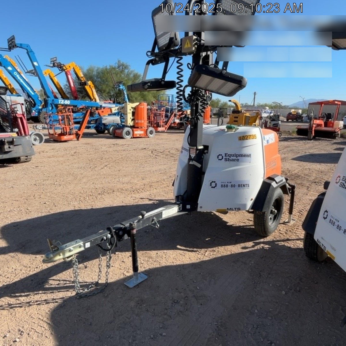 2024 Generac MLT2 Diesel, Flex Switch 120V Input, Powerzone Controller, 
(4) 320W LED Lights, 4kW Generator, 39.9 Gal Fuel Tank, 2" Ball, T3