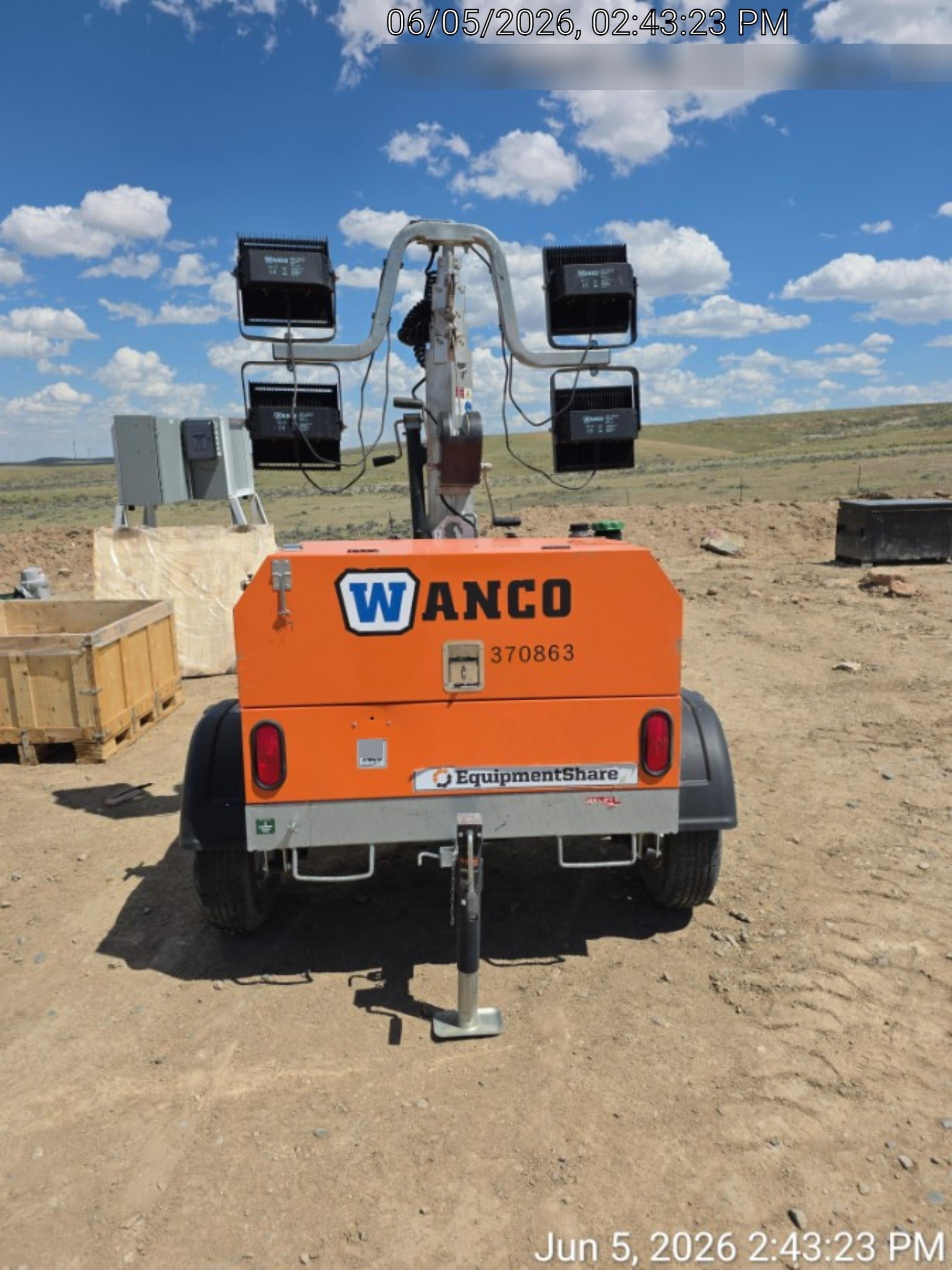 2023 Wanco WLTT-4MM4K Diesel, Deep Sea Controller, Shore Power Plug, Auto Start, (4) 350W LED Floodlights, 4kW Generator, 60 Gal Fuel Tank, 2" Ball, T3