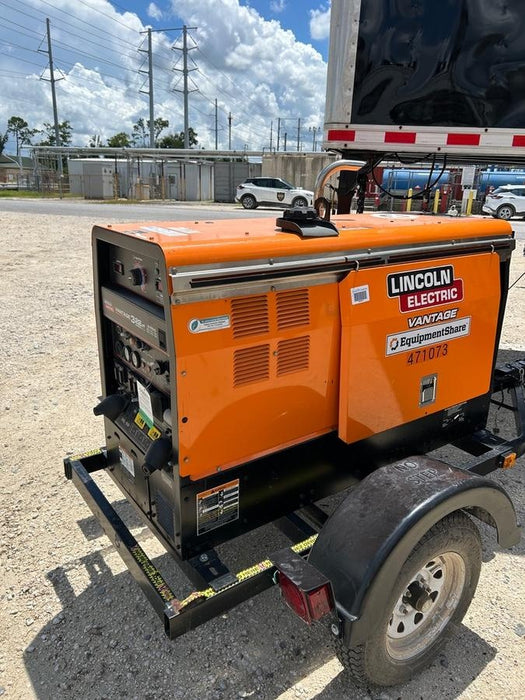 2024 Lincoln Electric Vantage 322 Welder Ready-Pak 3, Two wheel trailer, Fender and Light kit, Cable Rack, Orange