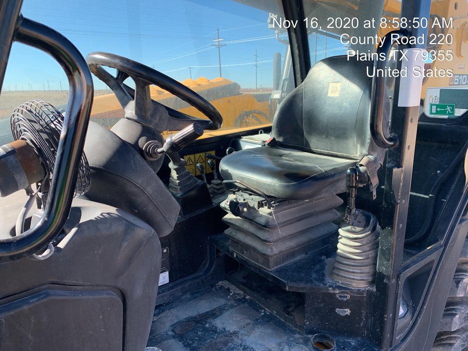 2019 JCB 510-56 JCB 510-56 74 HP w/Open ROPS, Beacon, Aux Hydraulics, Worklights, Solid Tires, 60" Carriage/Forks