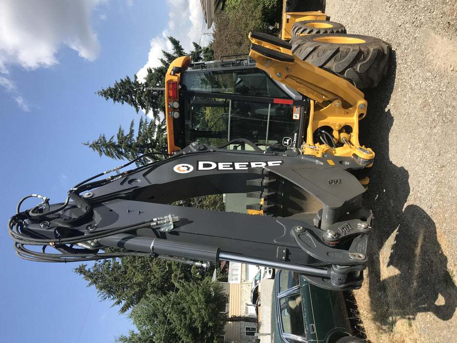 2020 John Deere 410L - Extendable Stick Cab/Heat/Air, 4WD, Extendable Stick, Pilot Controls, 2 Way Hydraulics, TAG Manual QC