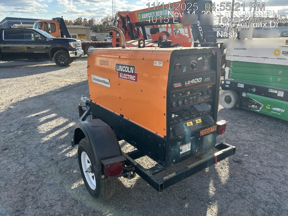 2022 Lincoln Electric LE400 Kubota V1505, Trlr, Cable Rack, Light Kit, ES Decals, T3