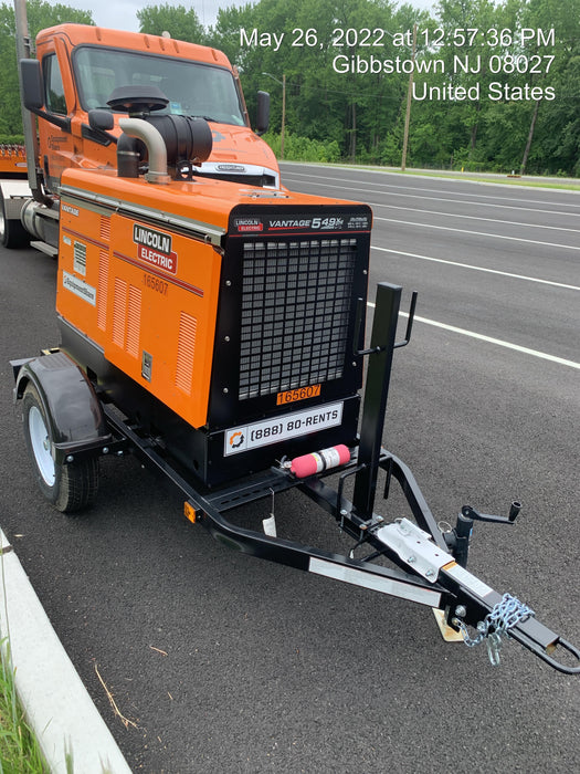 2021 Lincoln Electric Vantage 549X Ready Pak 3, ORANGE (includes trailer, cable rack, fender light kit)