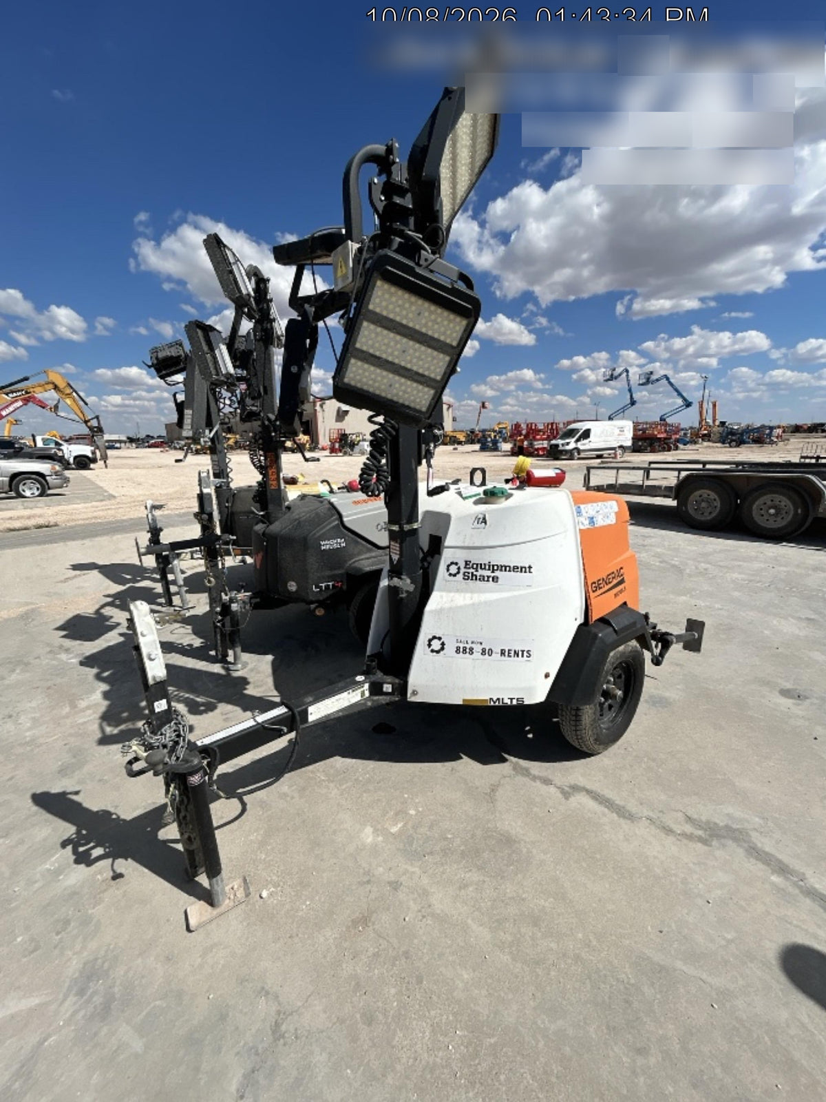 2023 Generac MLT2 Diesel, Flex Switch 120V Input, Powerzone Controller, (4) 320W LED Lights, 4kW Generator, 39.9 Gal Fuel Tank, 2" Ball, T3