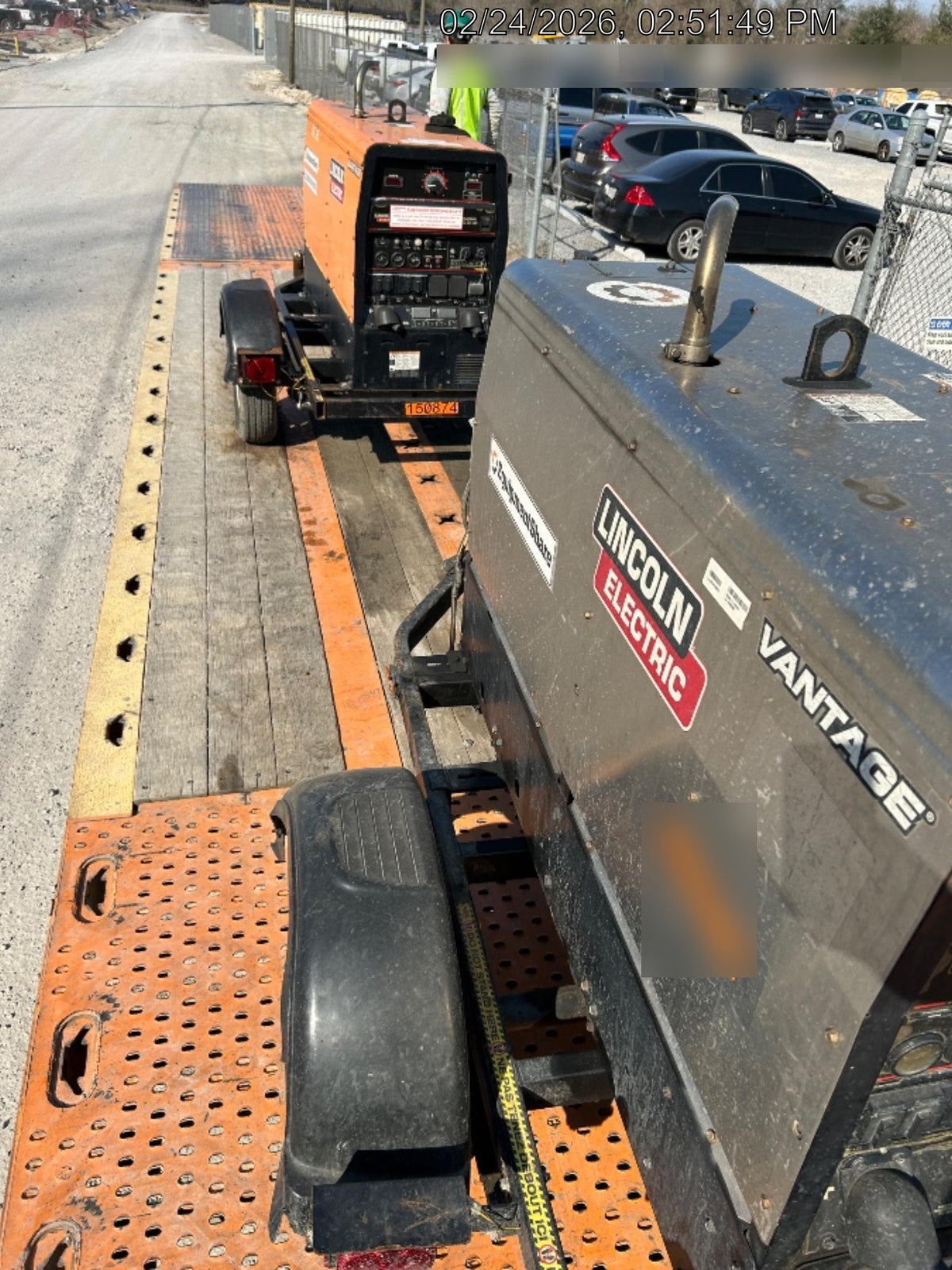 2021 Lincoln Electric Vantage 322 Vantage 322 Ready Pak 3 w/ Telematics & Decals, ORANGE (includes trailer, cable rack, fender light kit)
