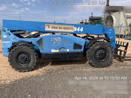 2018 Genie GTH-844 Genie GTH-844 w/Open ROPS, Solid Tires, beacon/work lights, 60" carriage/forks